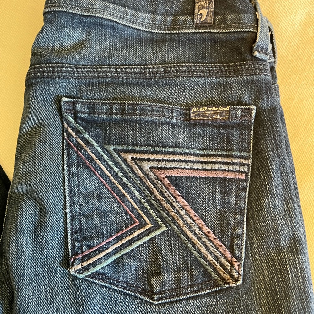 7 For All Mankind Flynt Dark wash Bootcut Jeans 28 Vintage Never Worn